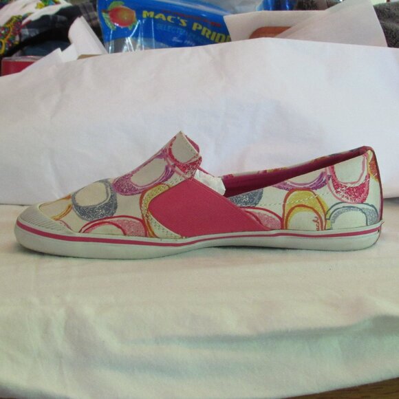 Coach Kaycee White and Multicolor Slip-On Sneakers Size 8B Leatherware Good Cond - Picture 7 of 13